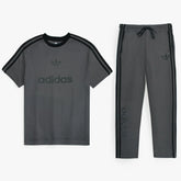 ADDAS PREMIUM MEN'S STRONIX LYCRA DRI-FIT TRACKSUIT (GREY)